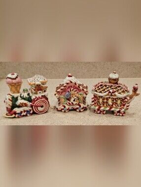 Fitz and Floyd | Holiday | Set Of 3 Fitz Floyd Holly Jolly Snowman Tumbler  Christmas Figurines | Poshmark